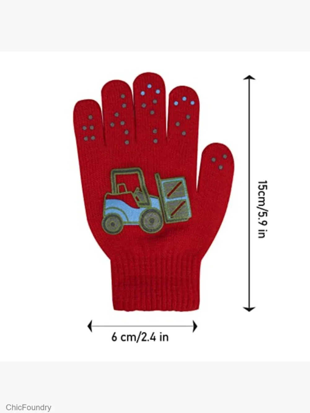 6 pairs Stretchy Warm Knit Winter Gloves for Kids